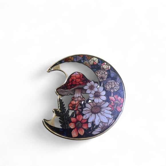 Acrylic Moon Mushroom Flower Wall Window Hanging Decor Cottagecore - Picture 5 of 6